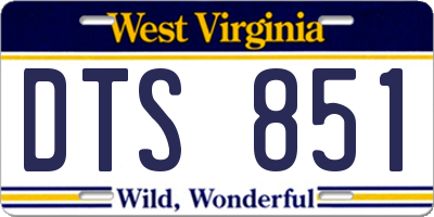WV license plate DTS851