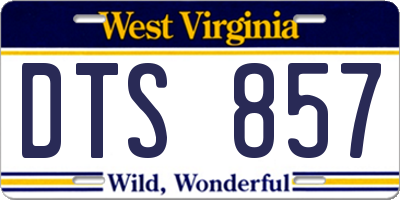 WV license plate DTS857