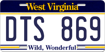 WV license plate DTS869