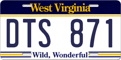 WV license plate DTS871