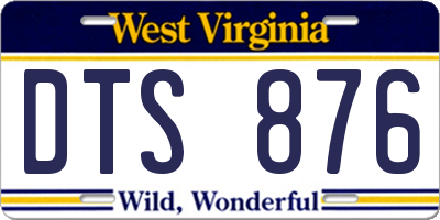 WV license plate DTS876