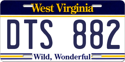 WV license plate DTS882