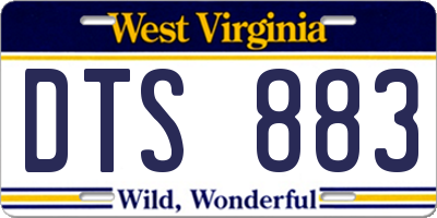 WV license plate DTS883