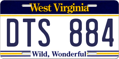 WV license plate DTS884