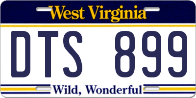 WV license plate DTS899