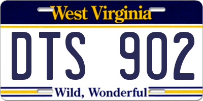WV license plate DTS902