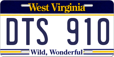 WV license plate DTS910