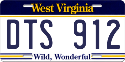 WV license plate DTS912