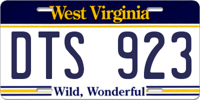 WV license plate DTS923