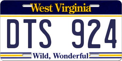 WV license plate DTS924