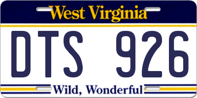WV license plate DTS926
