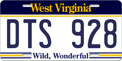 WV license plate DTS928