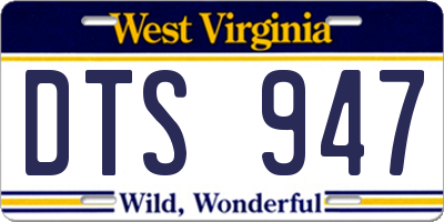 WV license plate DTS947