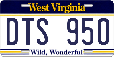 WV license plate DTS950