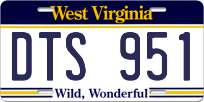 WV license plate DTS951