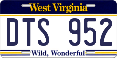 WV license plate DTS952