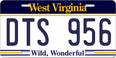 WV license plate DTS956