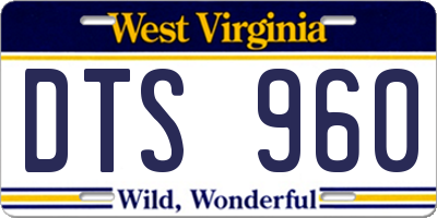 WV license plate DTS960
