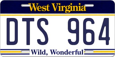 WV license plate DTS964