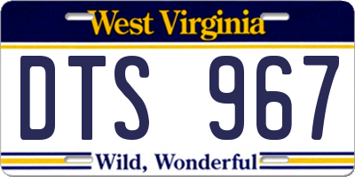 WV license plate DTS967