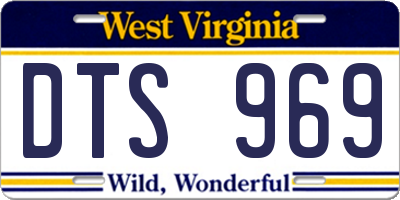 WV license plate DTS969