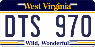 WV license plate DTS970