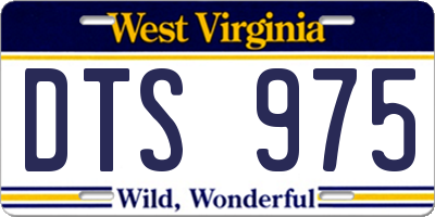 WV license plate DTS975