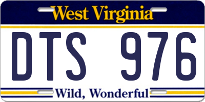 WV license plate DTS976