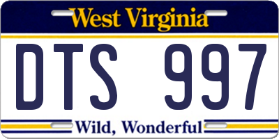 WV license plate DTS997