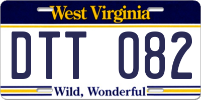 WV license plate DTT082