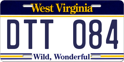 WV license plate DTT084