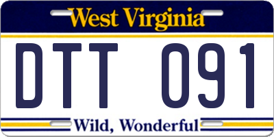 WV license plate DTT091