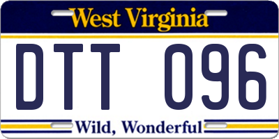 WV license plate DTT096