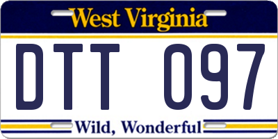 WV license plate DTT097