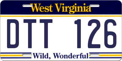 WV license plate DTT126