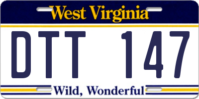 WV license plate DTT147