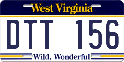WV license plate DTT156