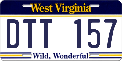 WV license plate DTT157