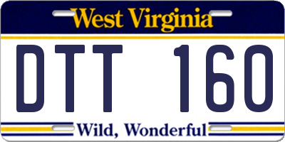 WV license plate DTT160