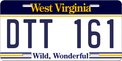 WV license plate DTT161