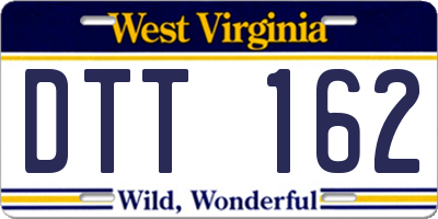WV license plate DTT162