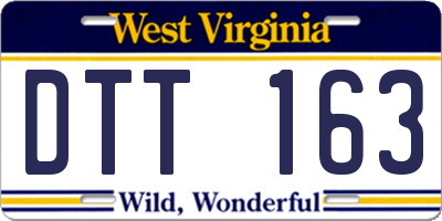 WV license plate DTT163