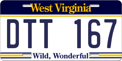 WV license plate DTT167