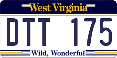 WV license plate DTT175
