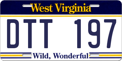 WV license plate DTT197