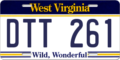 WV license plate DTT261