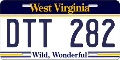 WV license plate DTT282
