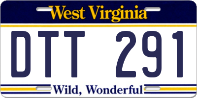 WV license plate DTT291