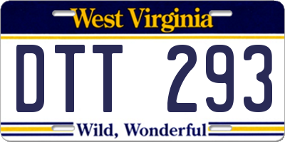 WV license plate DTT293