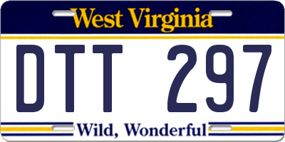 WV license plate DTT297
